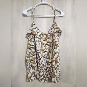 Floral Peplum Tank Top Size Xl